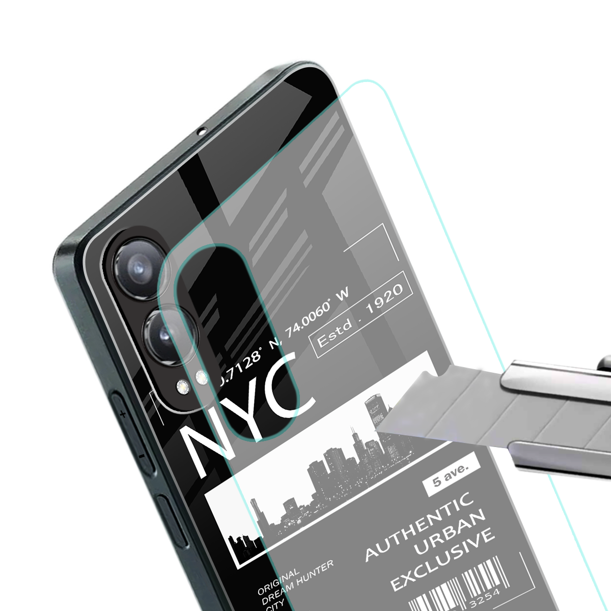 nyc back phone cover | glass case for oneplus nord ce 4 lite