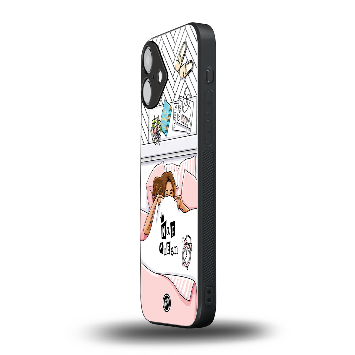 nap queen girl back phone cover | glass case for iphone 16 plus