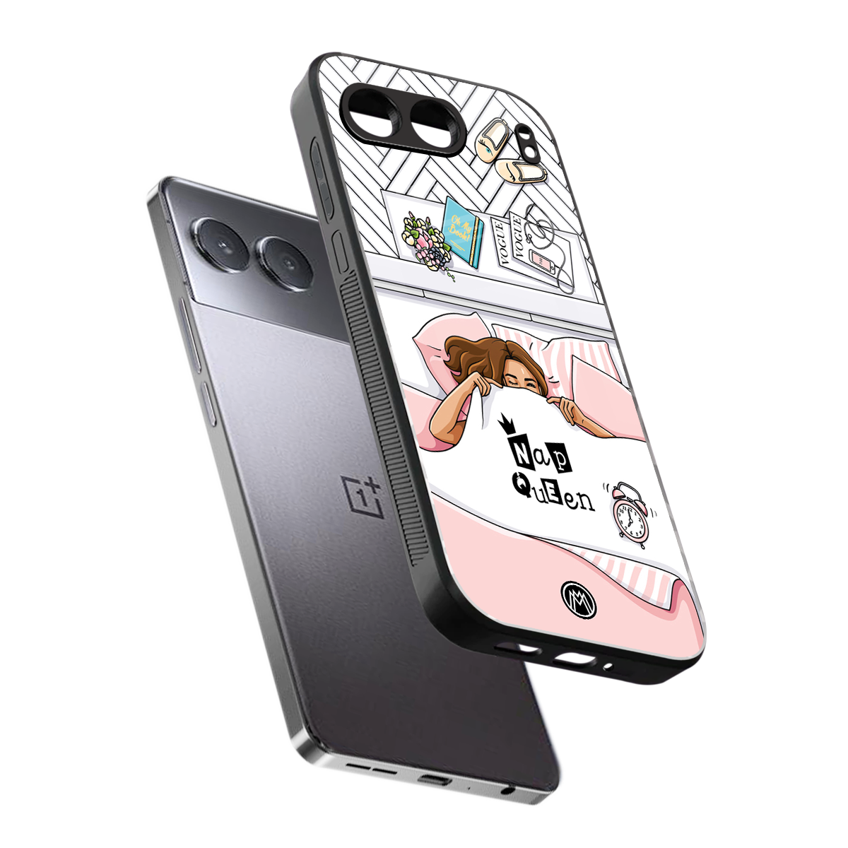 nap queen girl back phone cover | glass case for oneplus nord 4