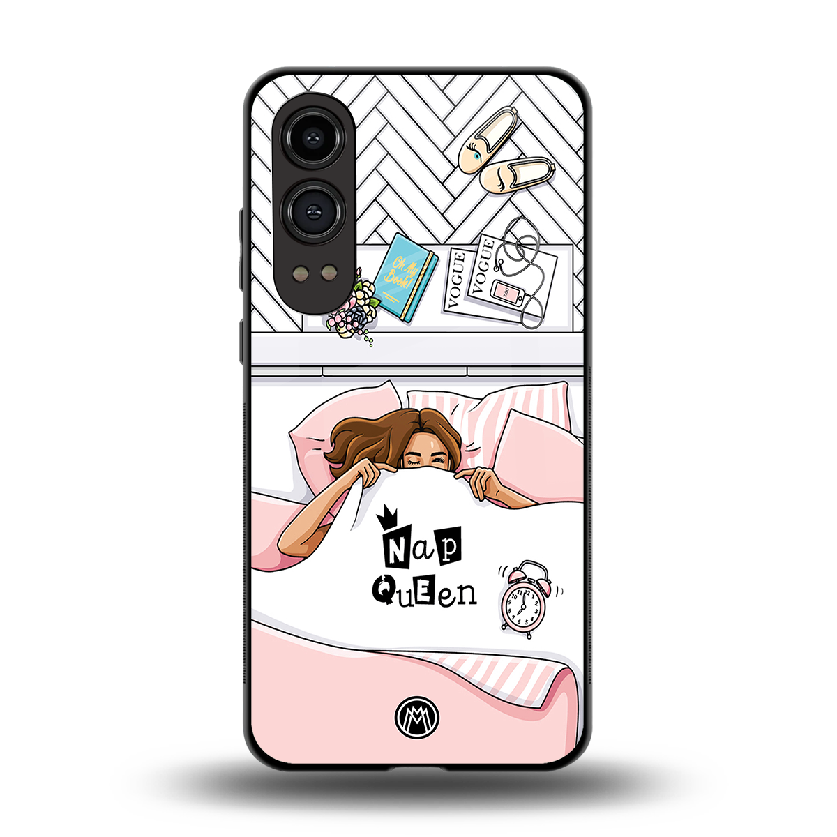nap queen girl back phone cover | glass case for oneplus nord ce 4 lite