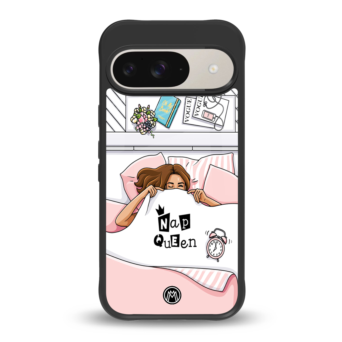 nap queen girl back phone cover | glass case for google pixel 9
