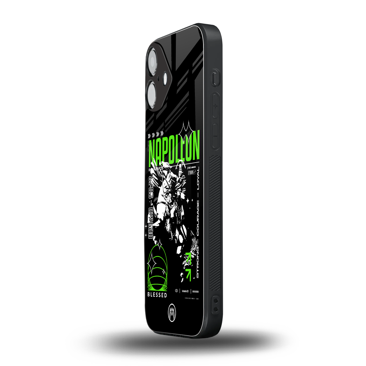 napoleon back phone cover | glass case for iphone 16 plus