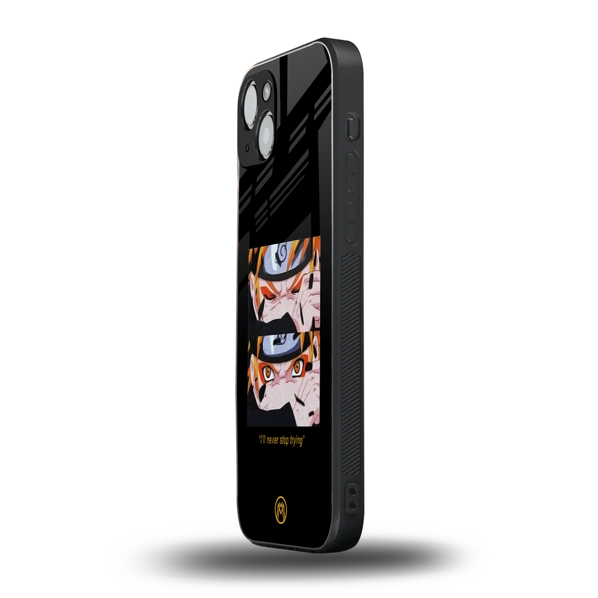 naruto motivation anime back phone cover | glass case for iphone 15