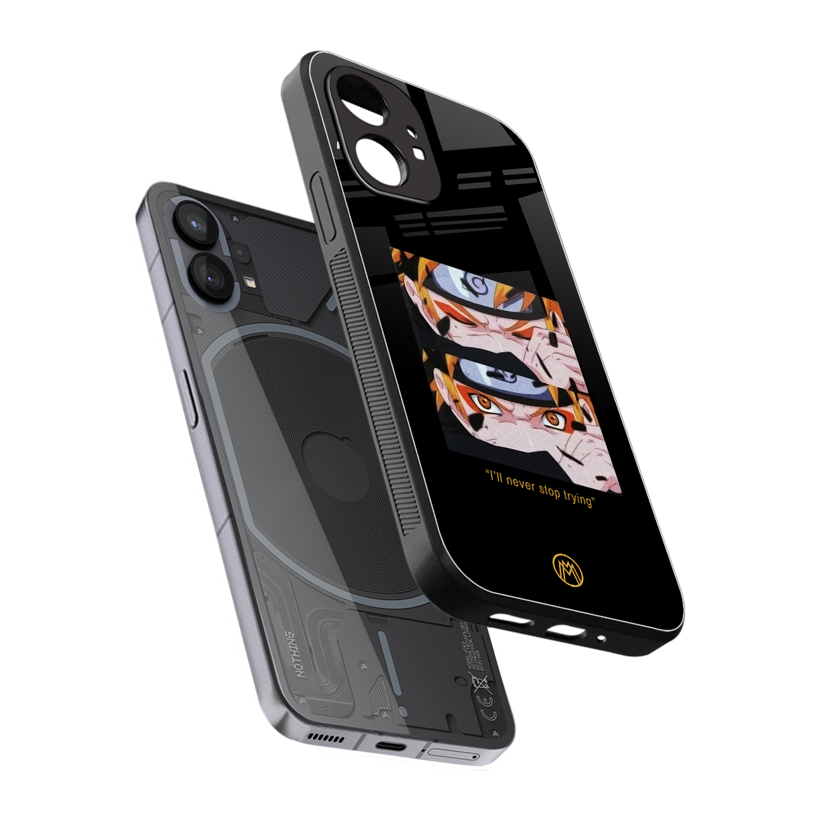 naruto motivation anime back phone cover | glass case for nothing phone 1