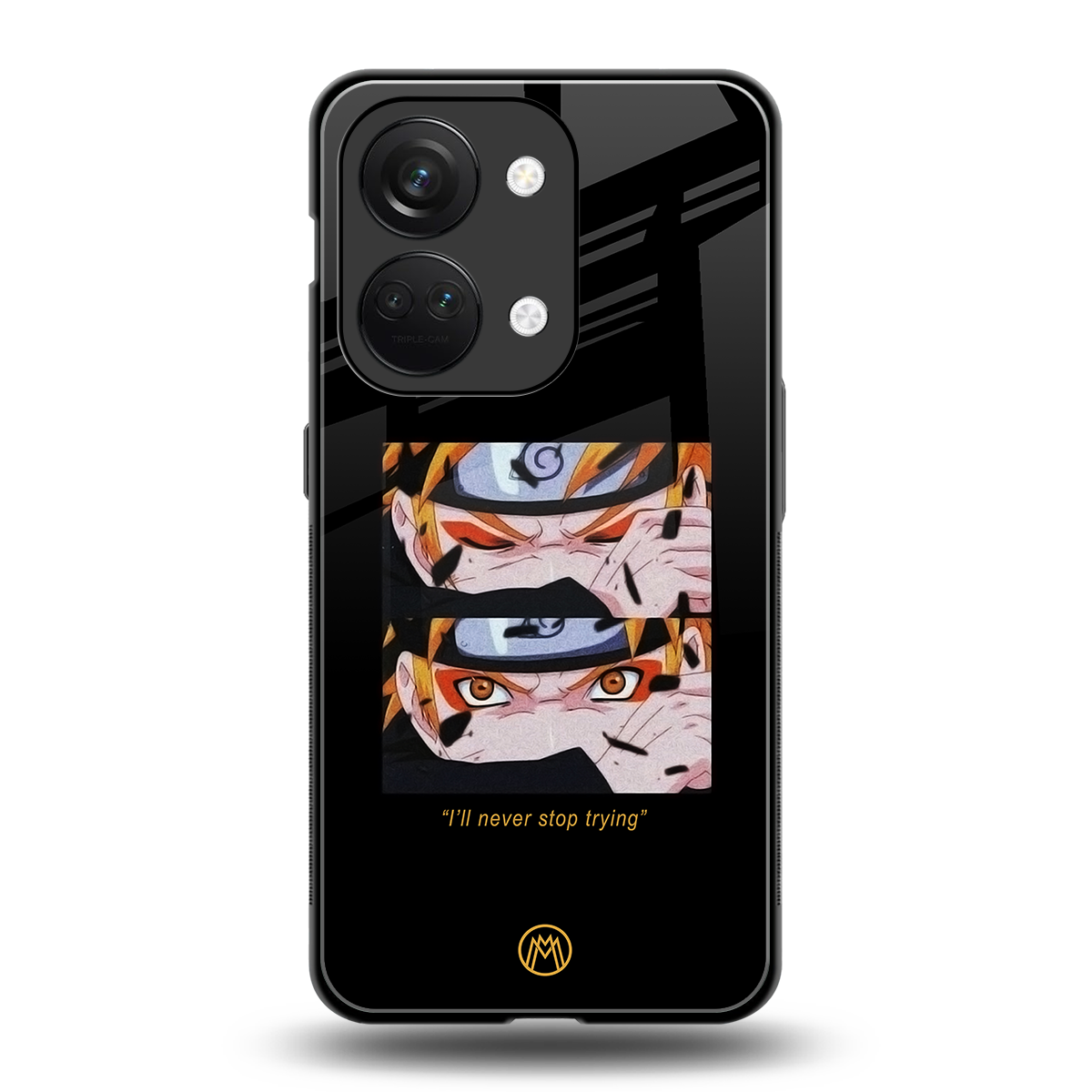 naruto motivation anime back phone cover | glass case for oneplus nord 3