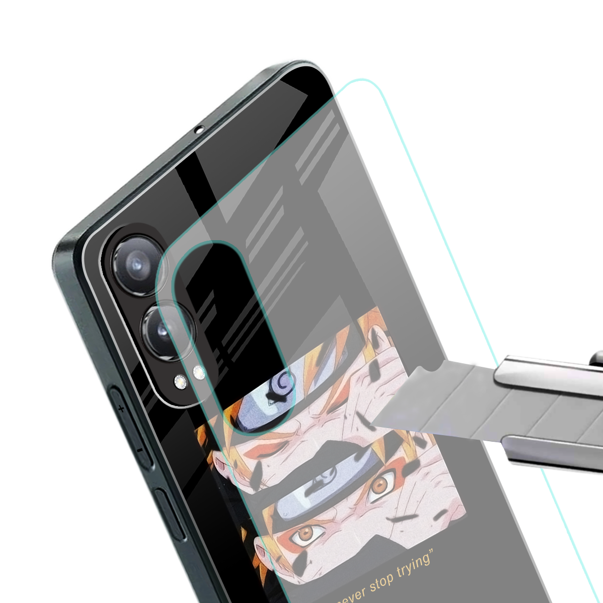 naruto motivation anime back phone cover | glass case for oneplus nord ce 4 lite