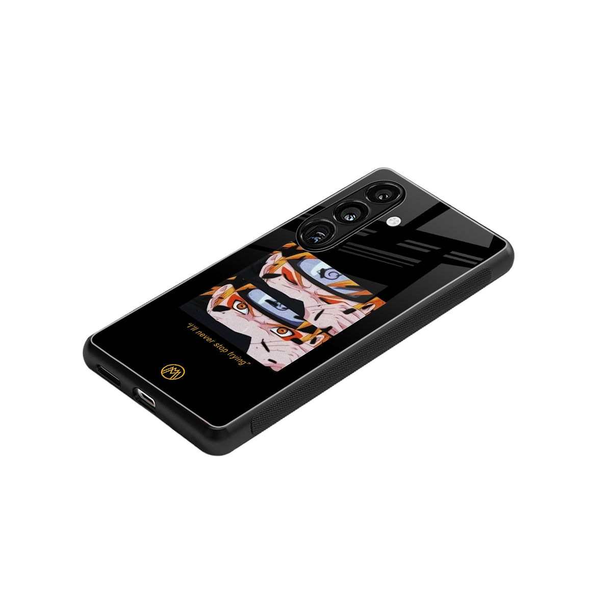 naruto motivation anime back phone cover | glass case for samsung galaxy s24 fe