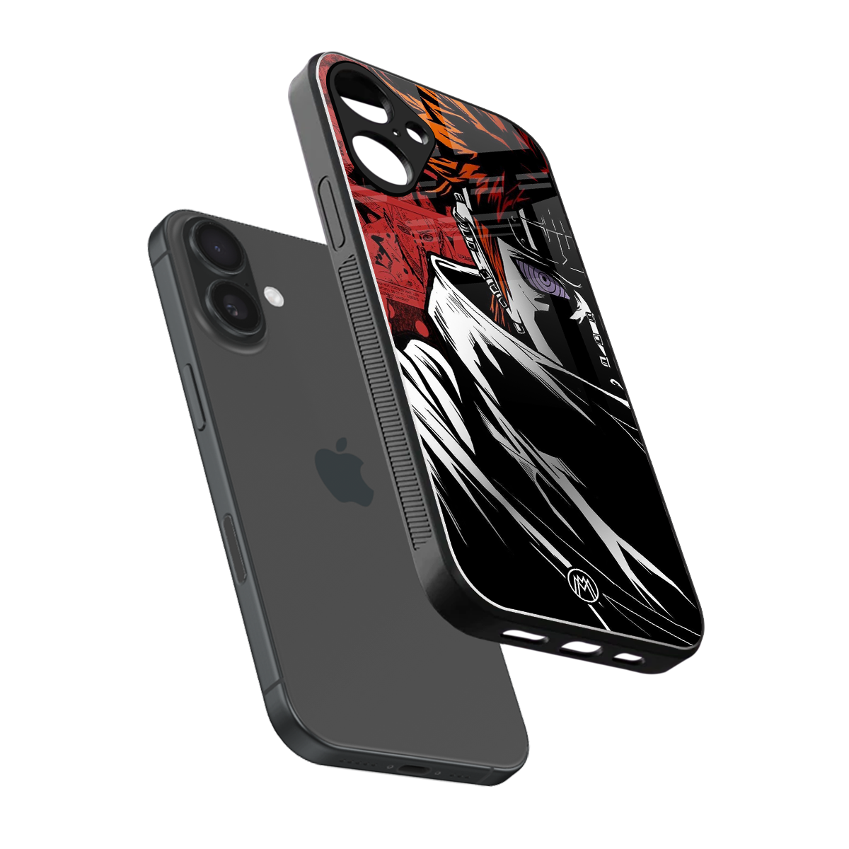 naruto vermilion back phone cover | glass case for iphone 16 plus