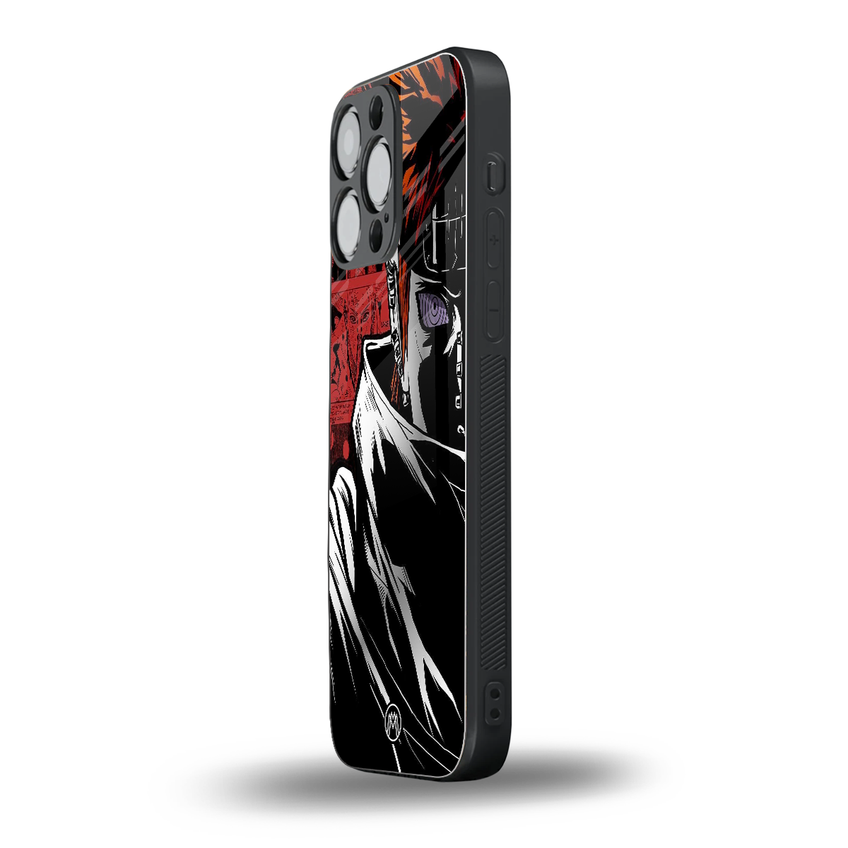 naruto vermilion back phone cover | glass case for iphone 16 pro max