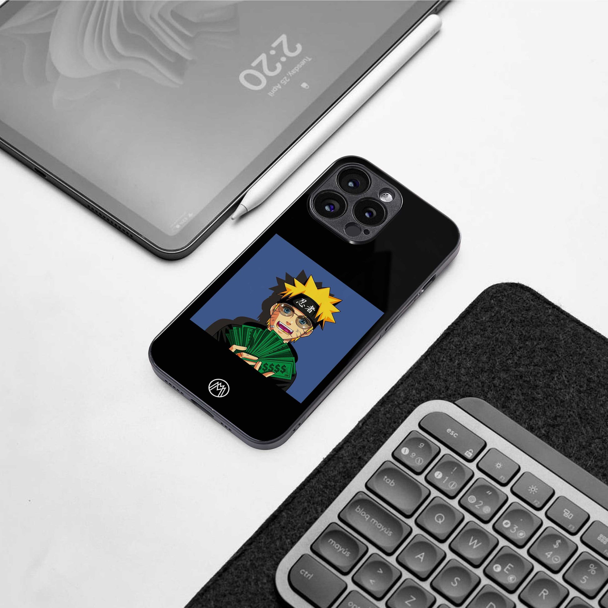 naruto hypebeast back phone cover | glass case for iphone 14 pro max