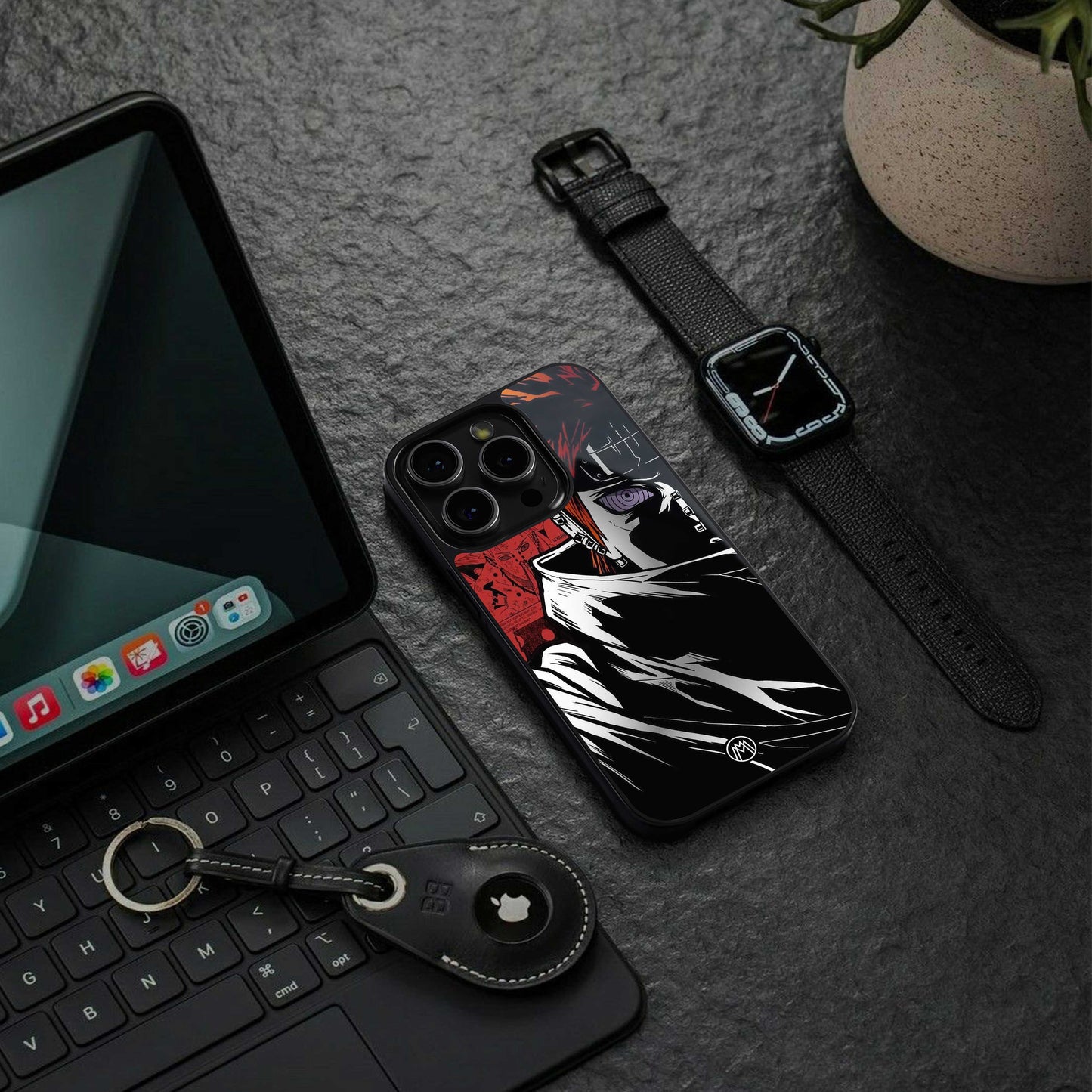 naruto vermilion back phone cover | glass case for iphone 13 pro max
