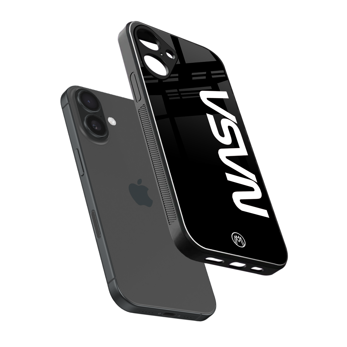 nasa black back phone cover | glass case for iphone 16 plus