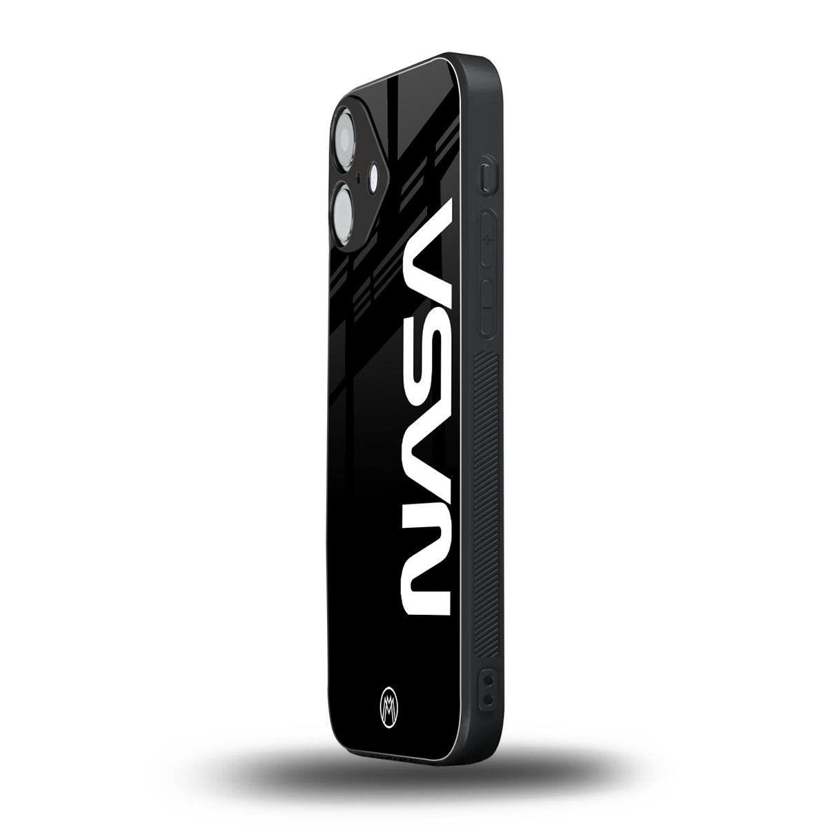 nasa black back phone cover | glass case for iphone 16 plus