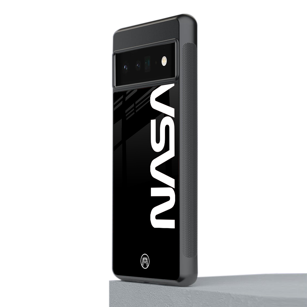 nasa black back phone cover | glass case for google pixel 6 pro