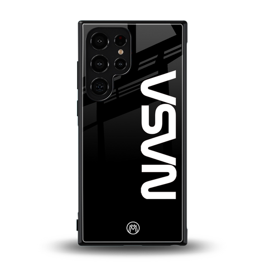 nasa black back phone cover | glass case for samsung galaxy s24 ultra