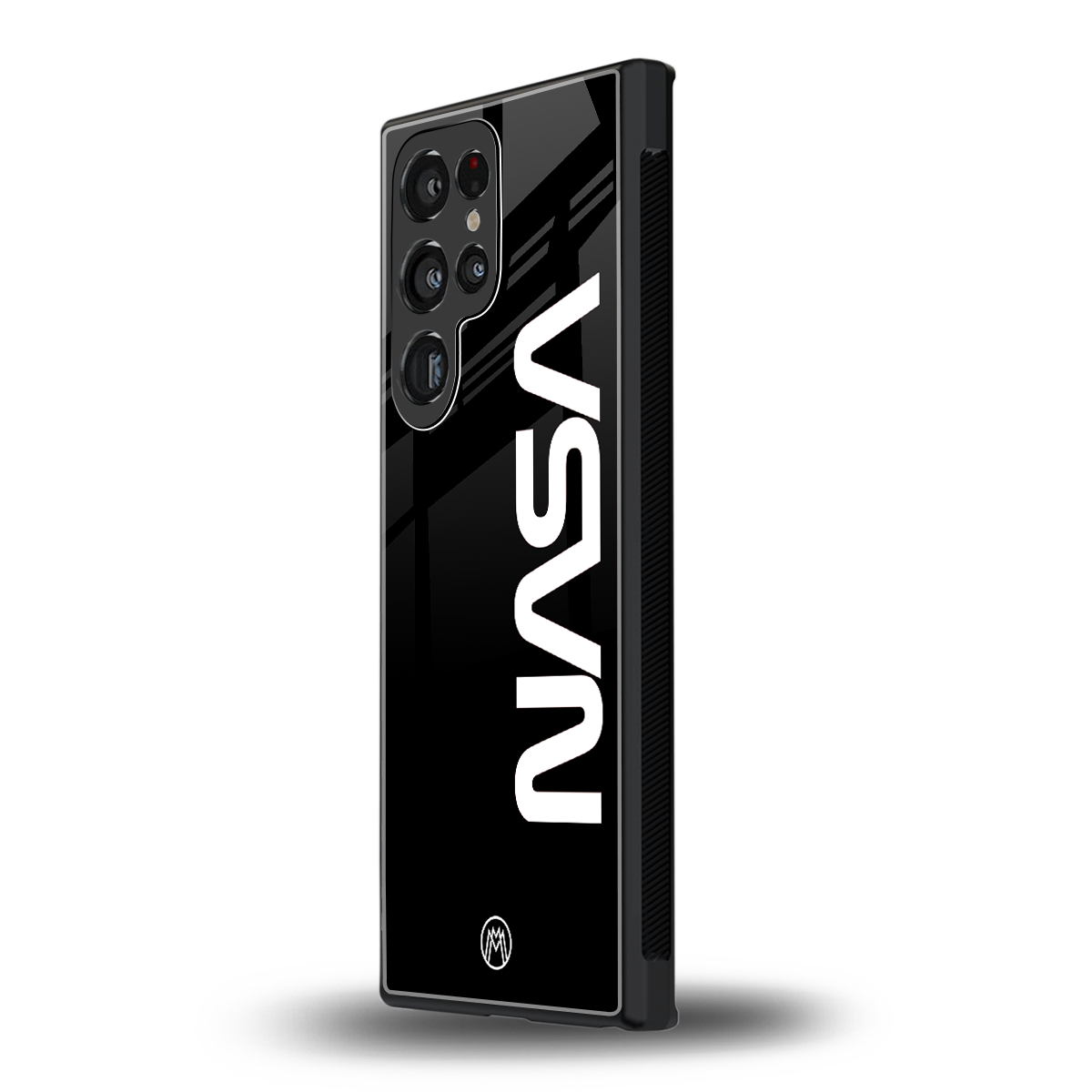 nasa black back phone cover | glass case for samsung galaxy s24 ultra