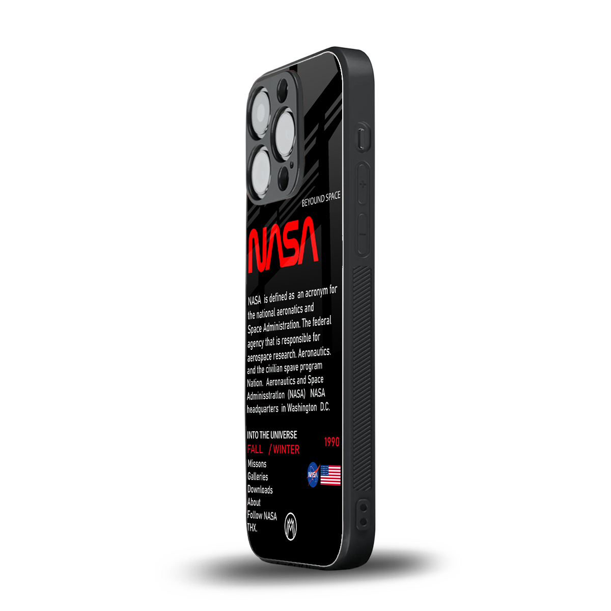 nasa project back phone cover | glass case for iphone 14 pro
