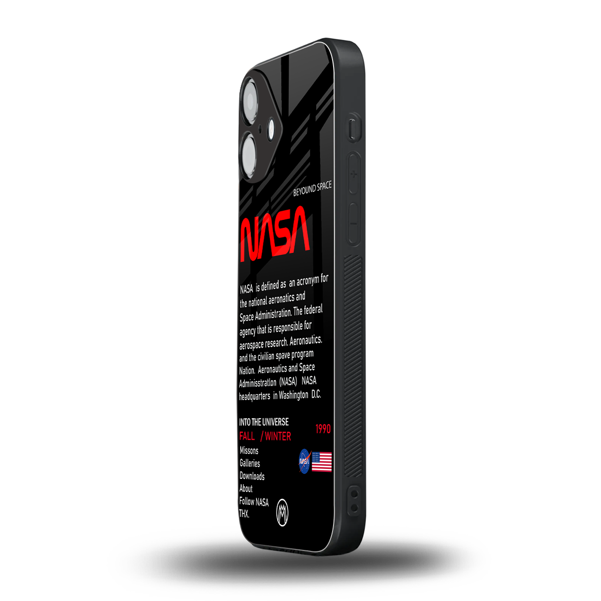 nasa project back phone cover | glass case for iphone 16 plus