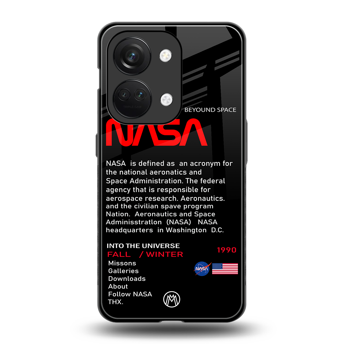 nasa project back phone cover | glass case for oneplus nord 3