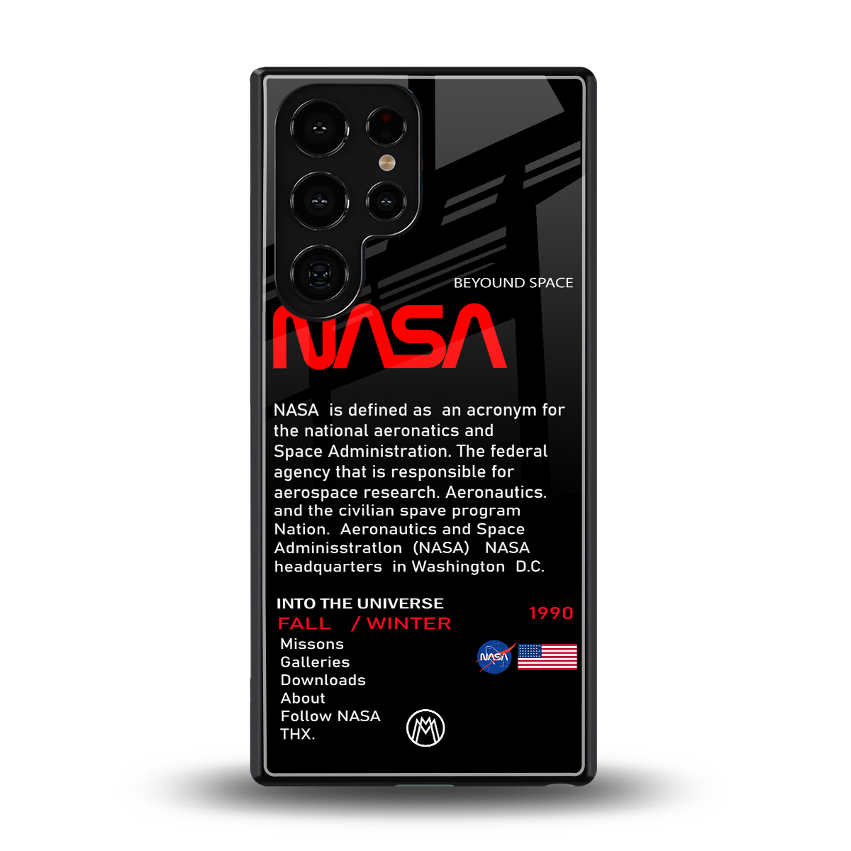 nasa project back phone cover | glass case for samsung galaxy s25 ultra