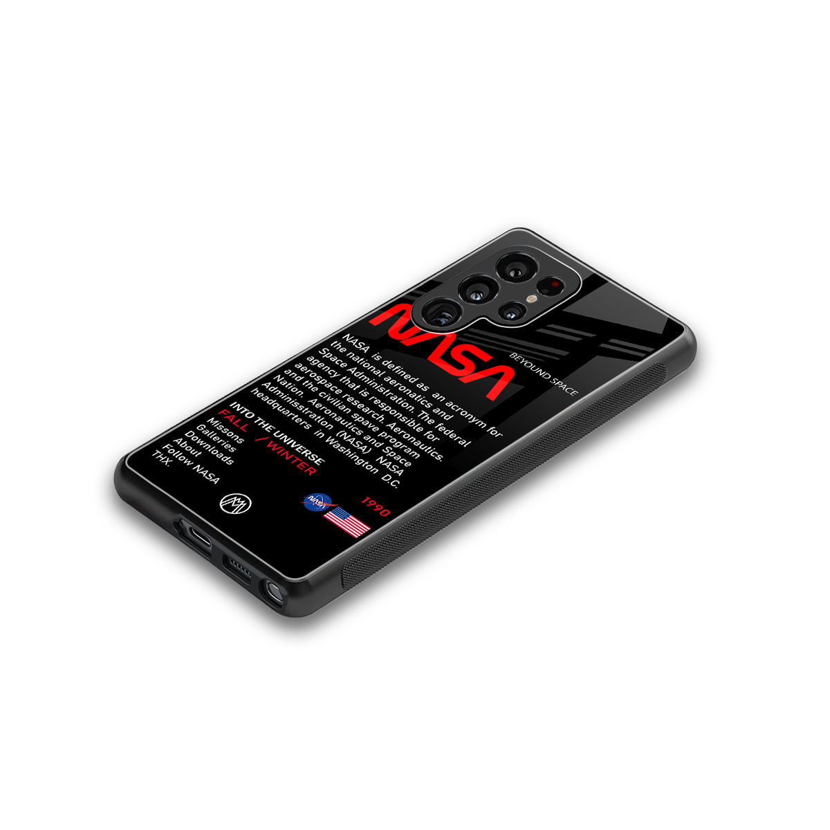 nasa project back phone cover | glass case for samsung galaxy s25 ultra