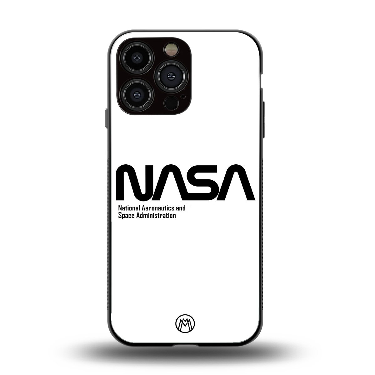 nasa white back phone cover | glass case for iphone 13 pro max