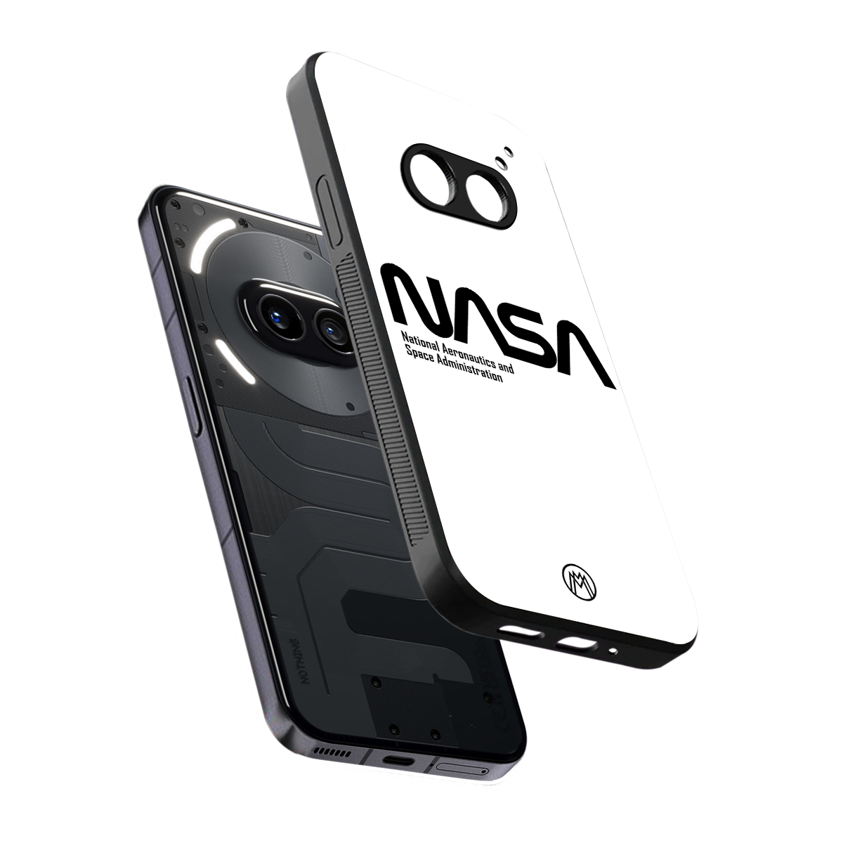 nasa white back phone cover | glass case for nothing phone 2a