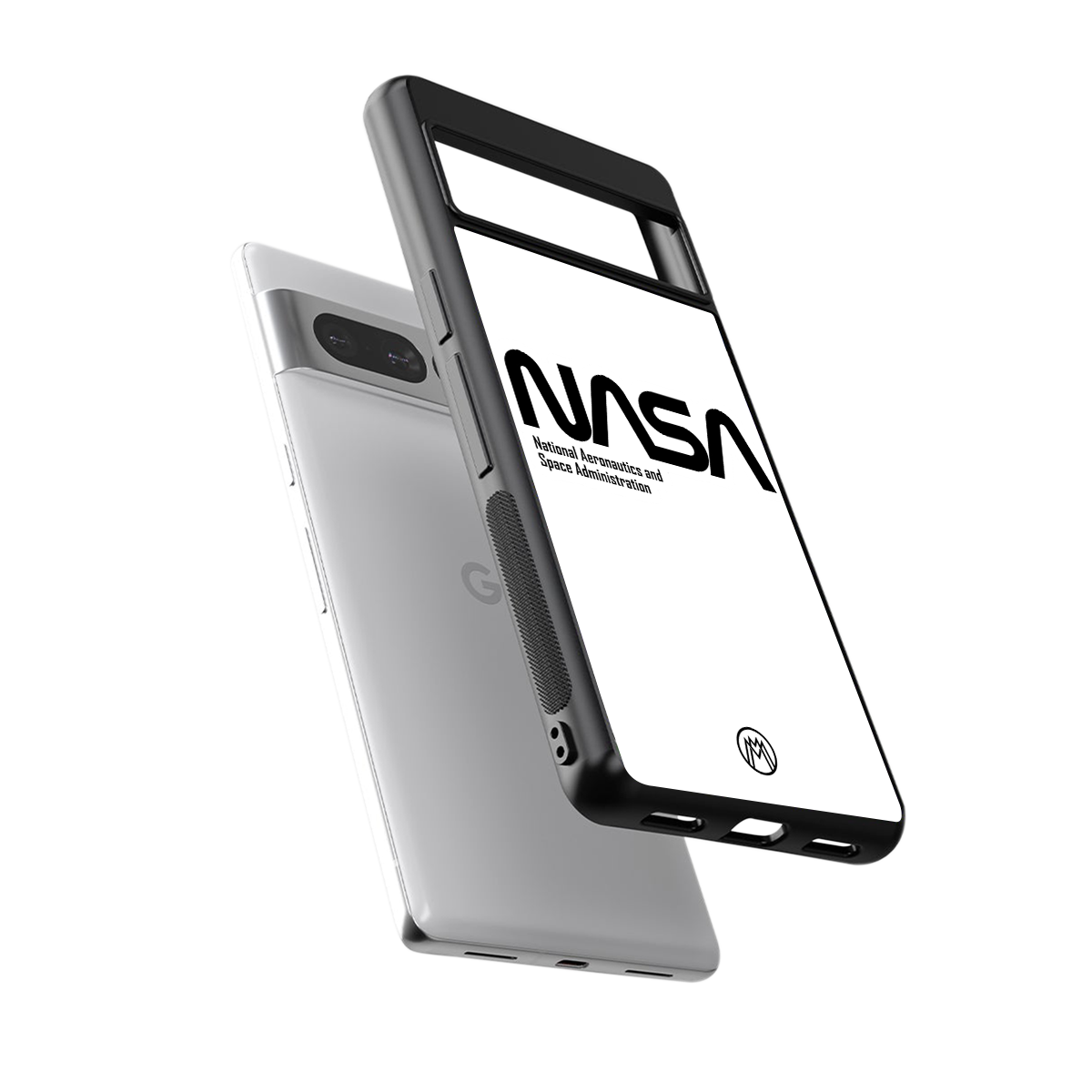 nasa white back phone cover | glass case for google pixel 7 pro