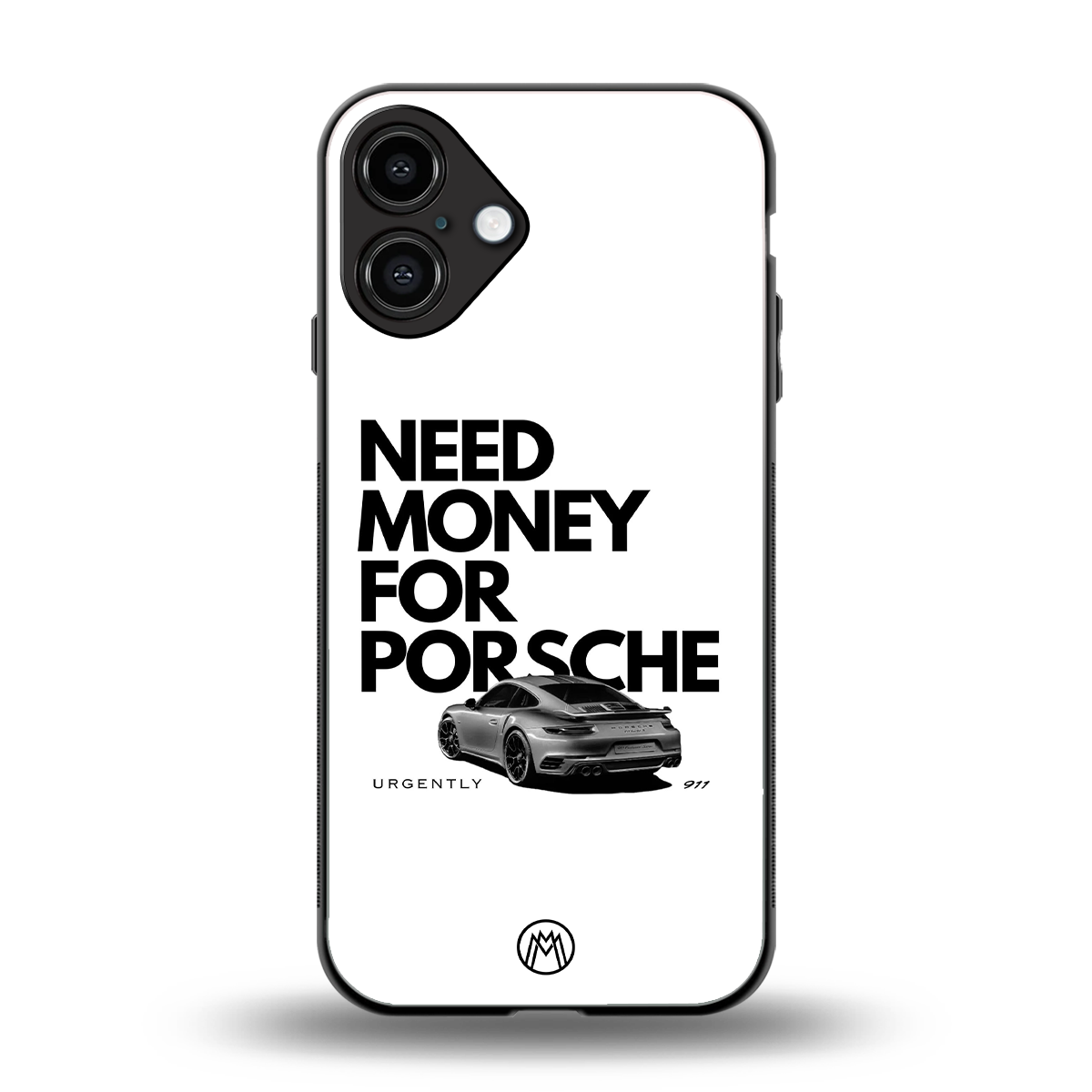 need money for porsche back phone cover | glass case for iphone 16 plus