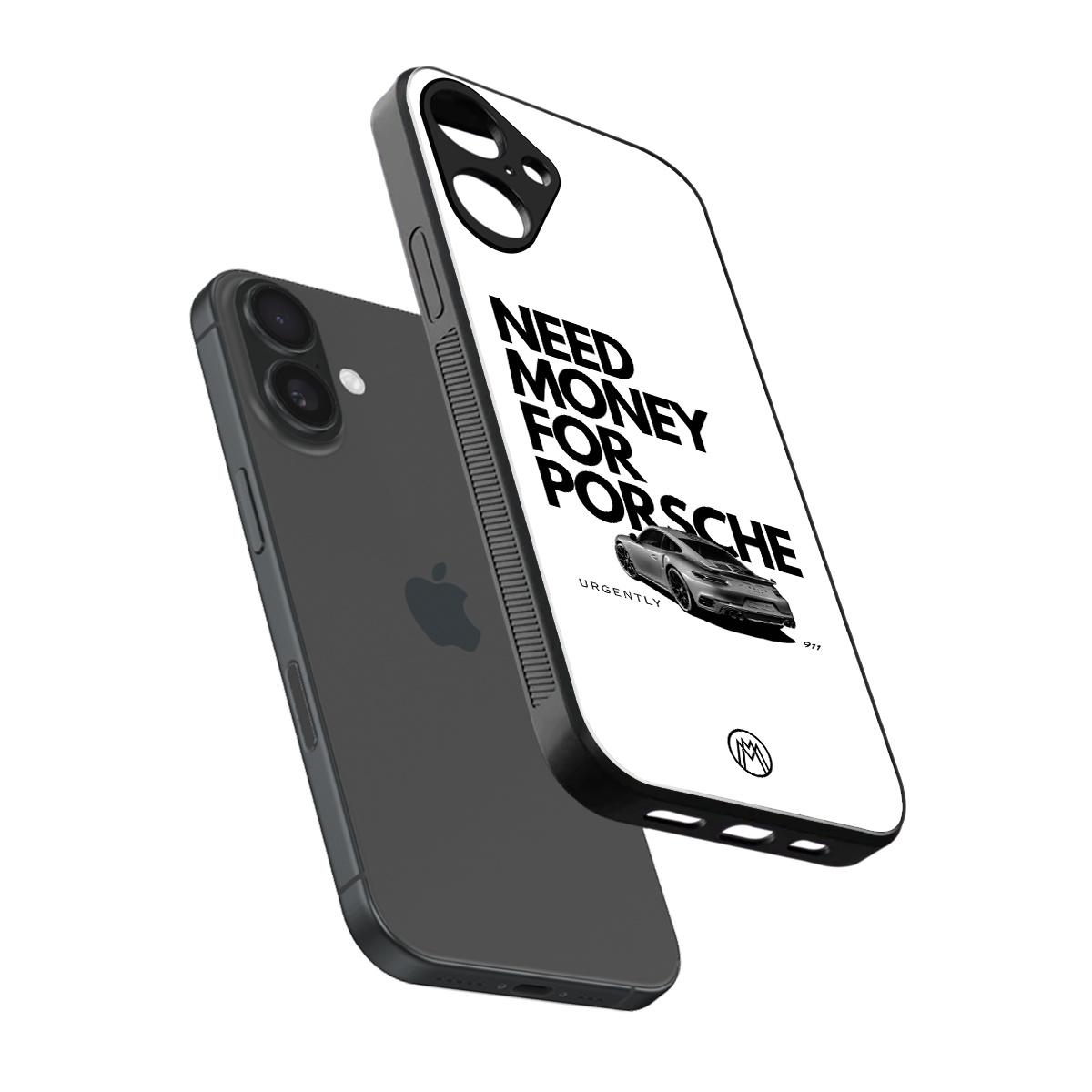 need money for porsche back phone cover | glass case for iphone 16 plus