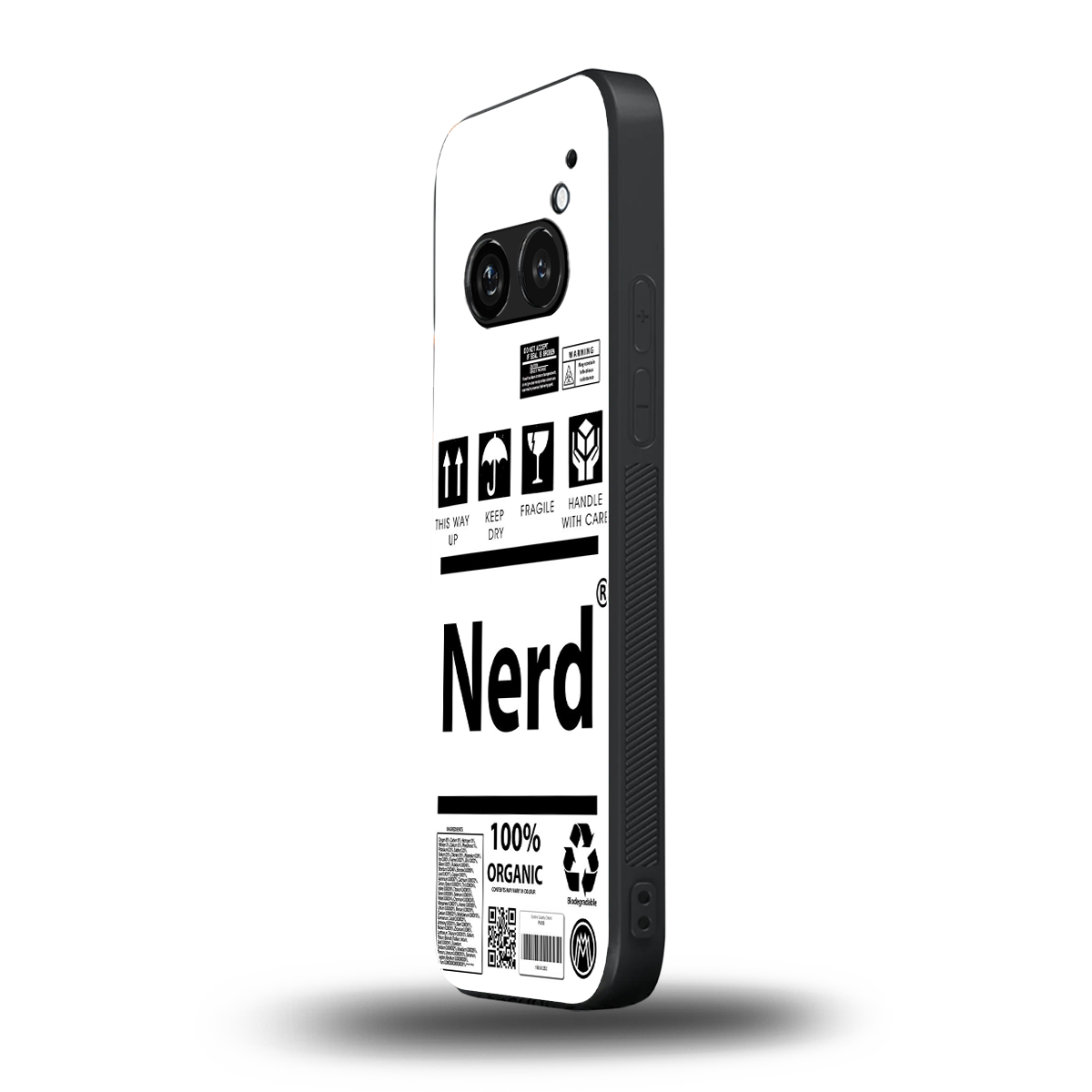 nerd white label back phone cover | glass case for nothing phone 2a