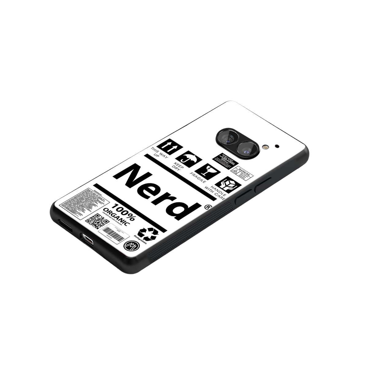 nerd white label back phone cover | glass case for nothing phone 2a
