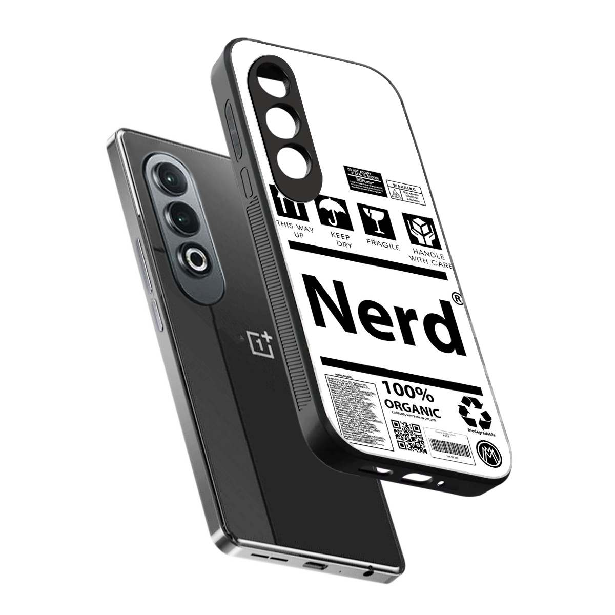 nerd white label back phone cover | glass case for oneplus nord ce 4