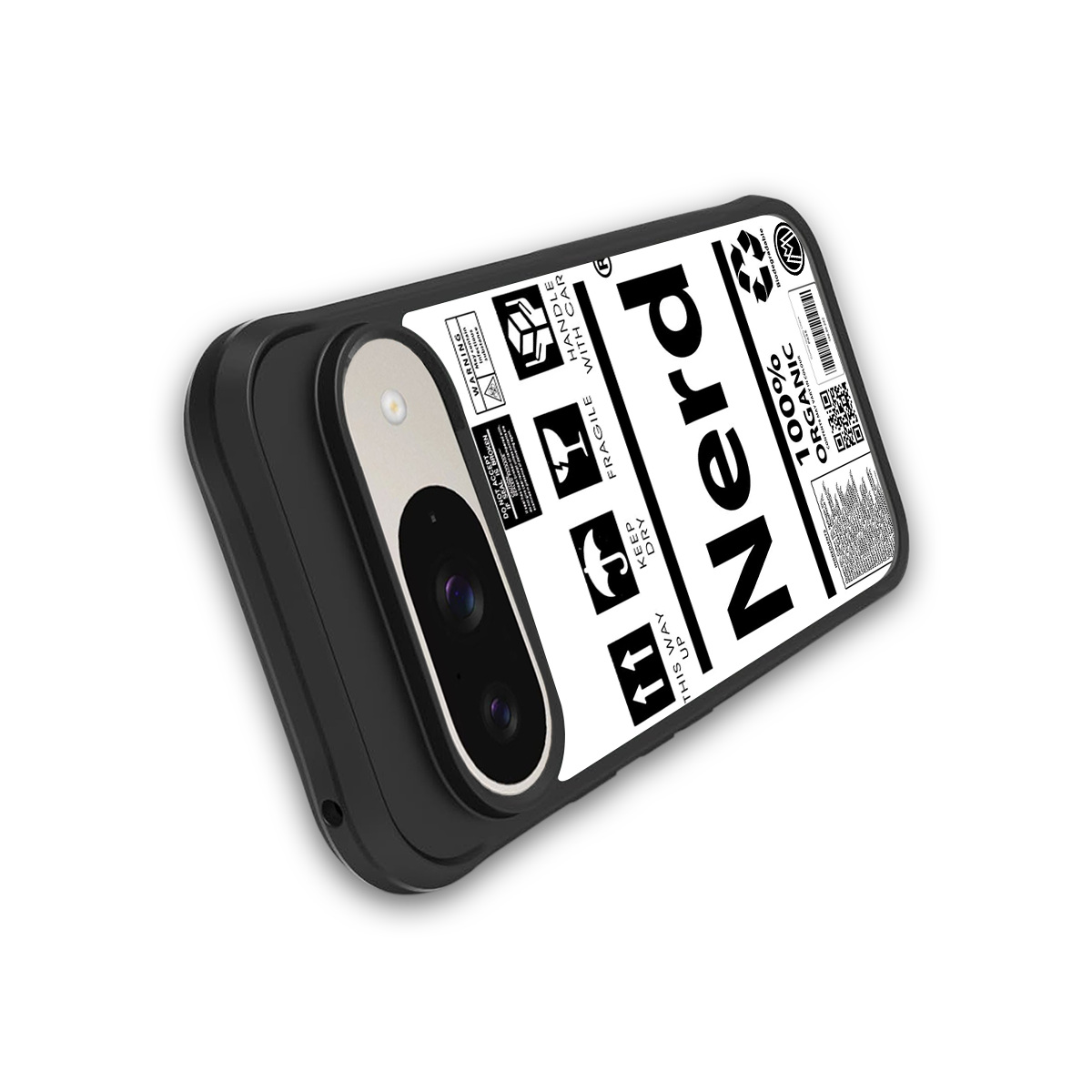 nerd white label back phone cover | glass case for google pixel 9