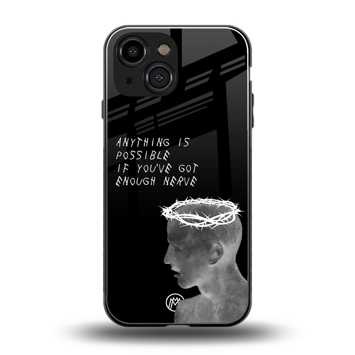 nerve back phone cover | glass case for iphone 13 mini