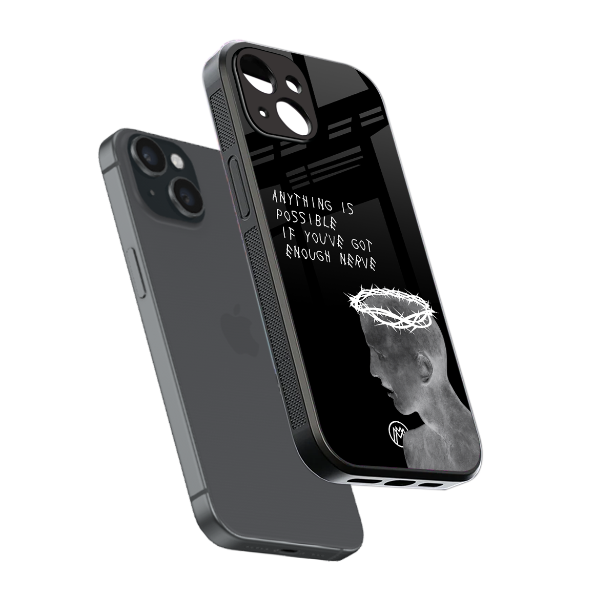 nerve back phone cover | glass case for iphone 13 mini
