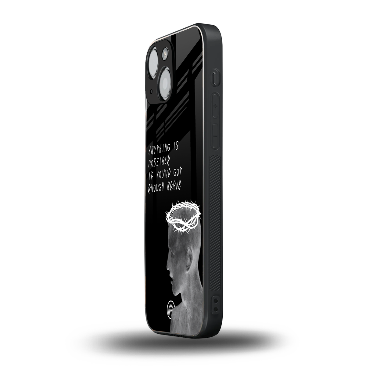 nerve back phone cover | glass case for iphone 13 mini
