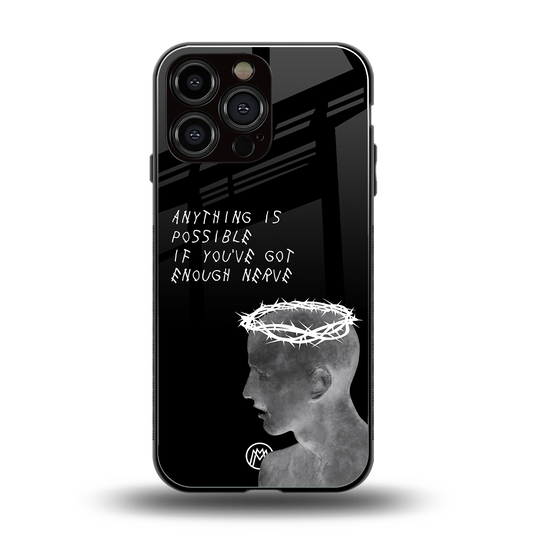 nerve back phone cover | glass case for iphone 14 pro max