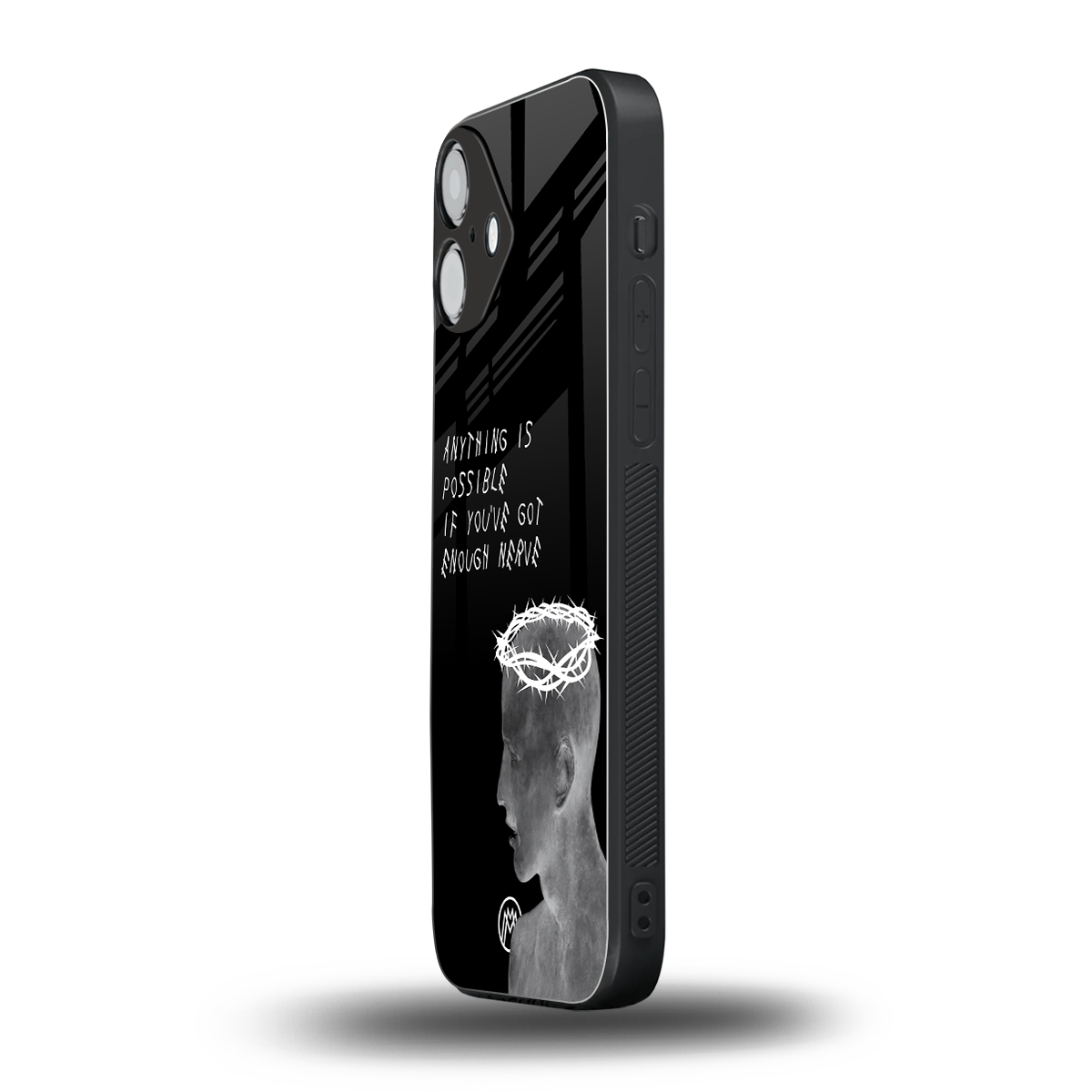 nerve back phone cover | glass case for iphone 16 plus