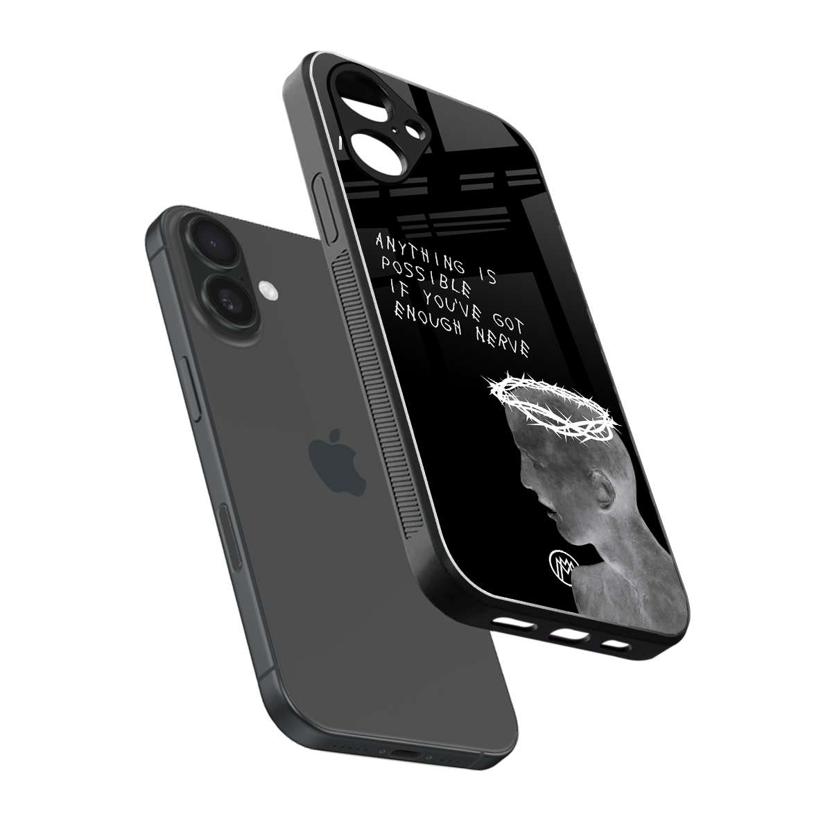 nerve back phone cover | glass case for iphone 16