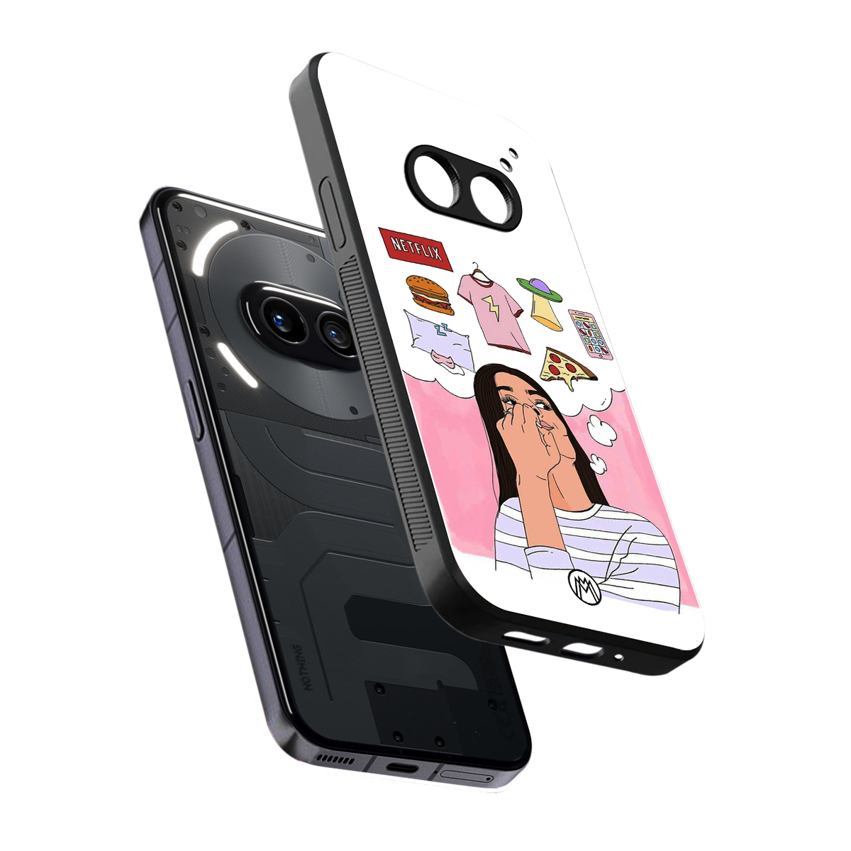 netflix and chill back phone cover | glass case for nothing phone 2a