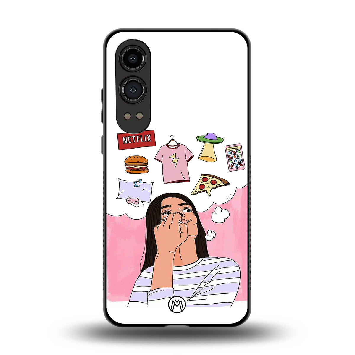 netflix and chill back phone cover | glass case for oneplus nord ce 4 lite
