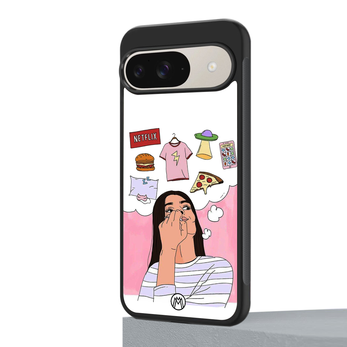 netflix and chill back phone cover | glass case for google pixel 9