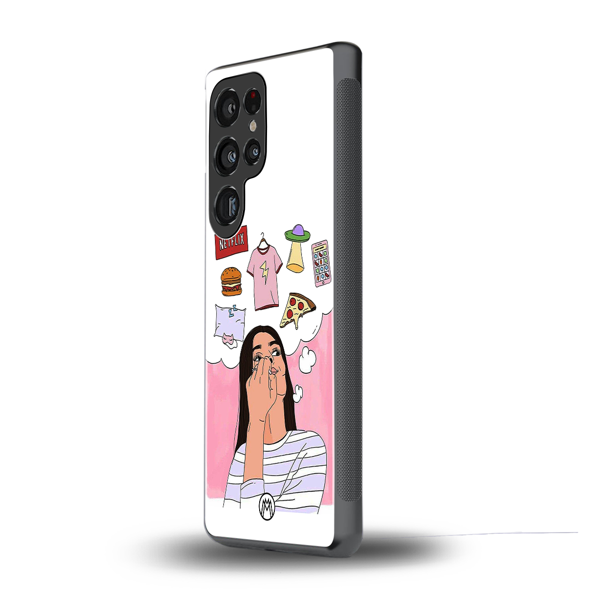 netflix and chill back phone cover | glass case for samsung galaxy s25 ultra