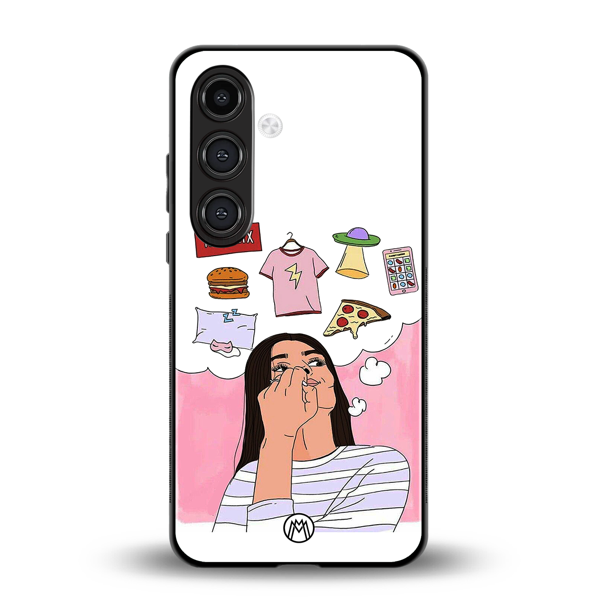 netflix and chill back phone cover | glass case for samsung galaxy s24 fe