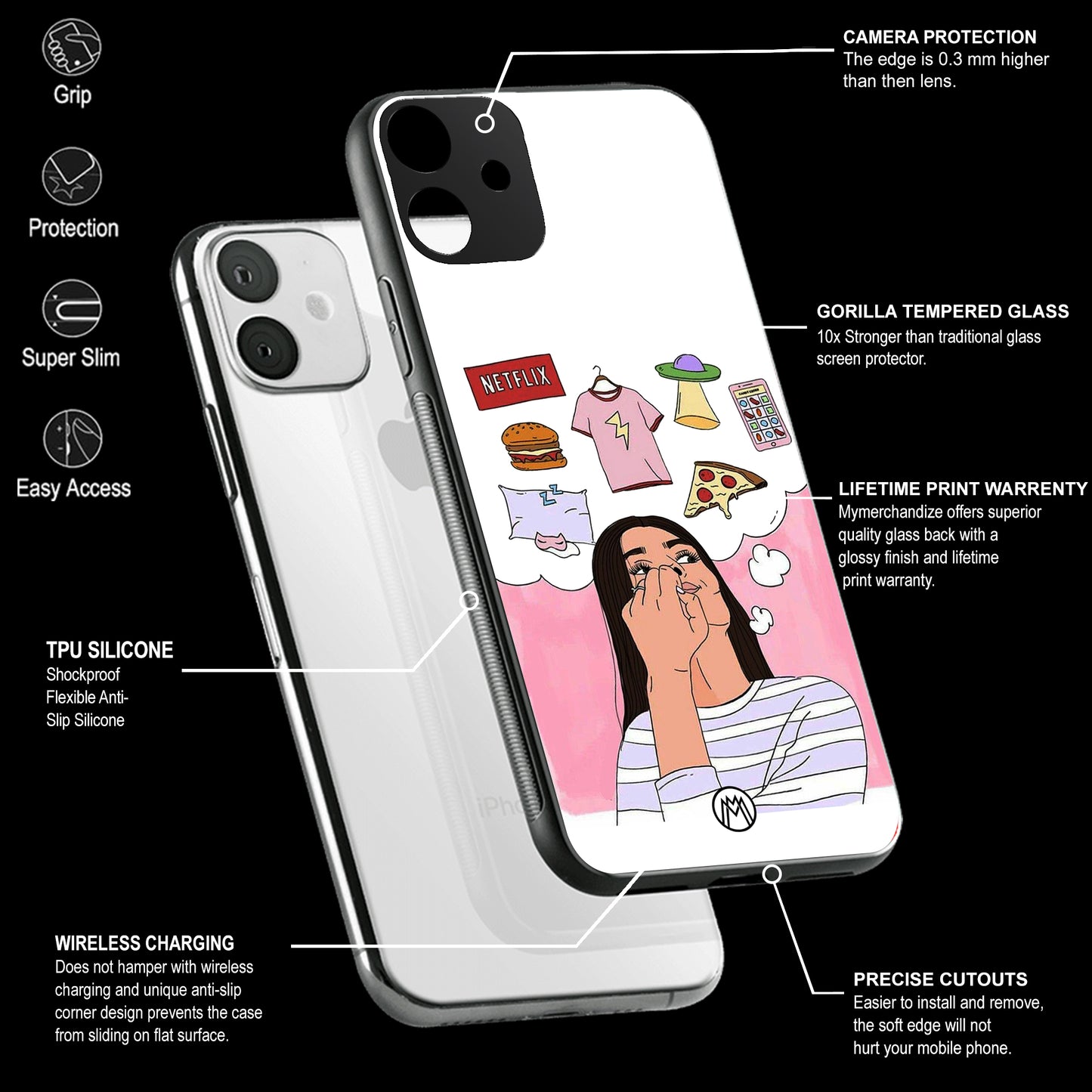 Mobile Phone Cover | Glass Back Case