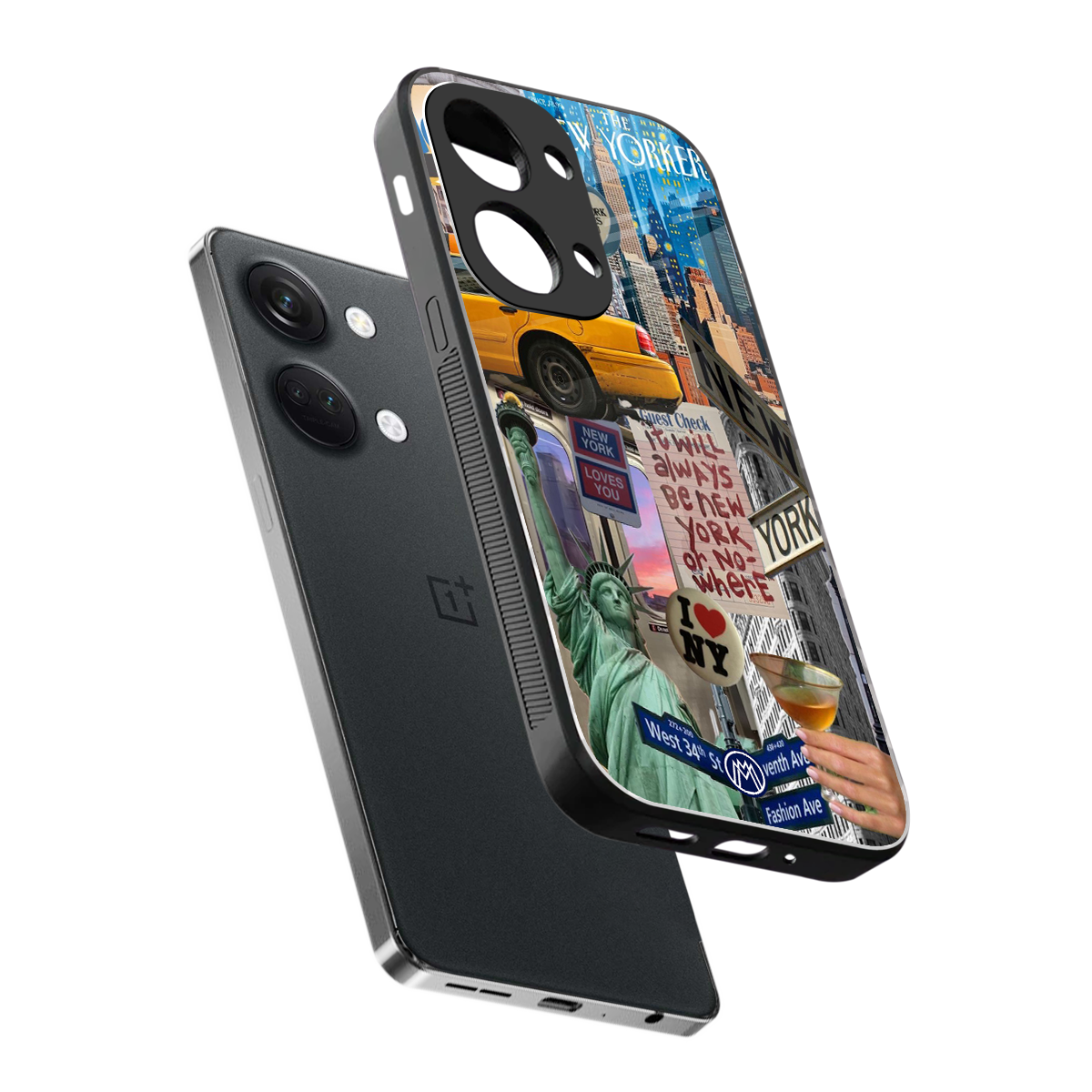 newyorker back phone cover | glass case for oneplus nord 3