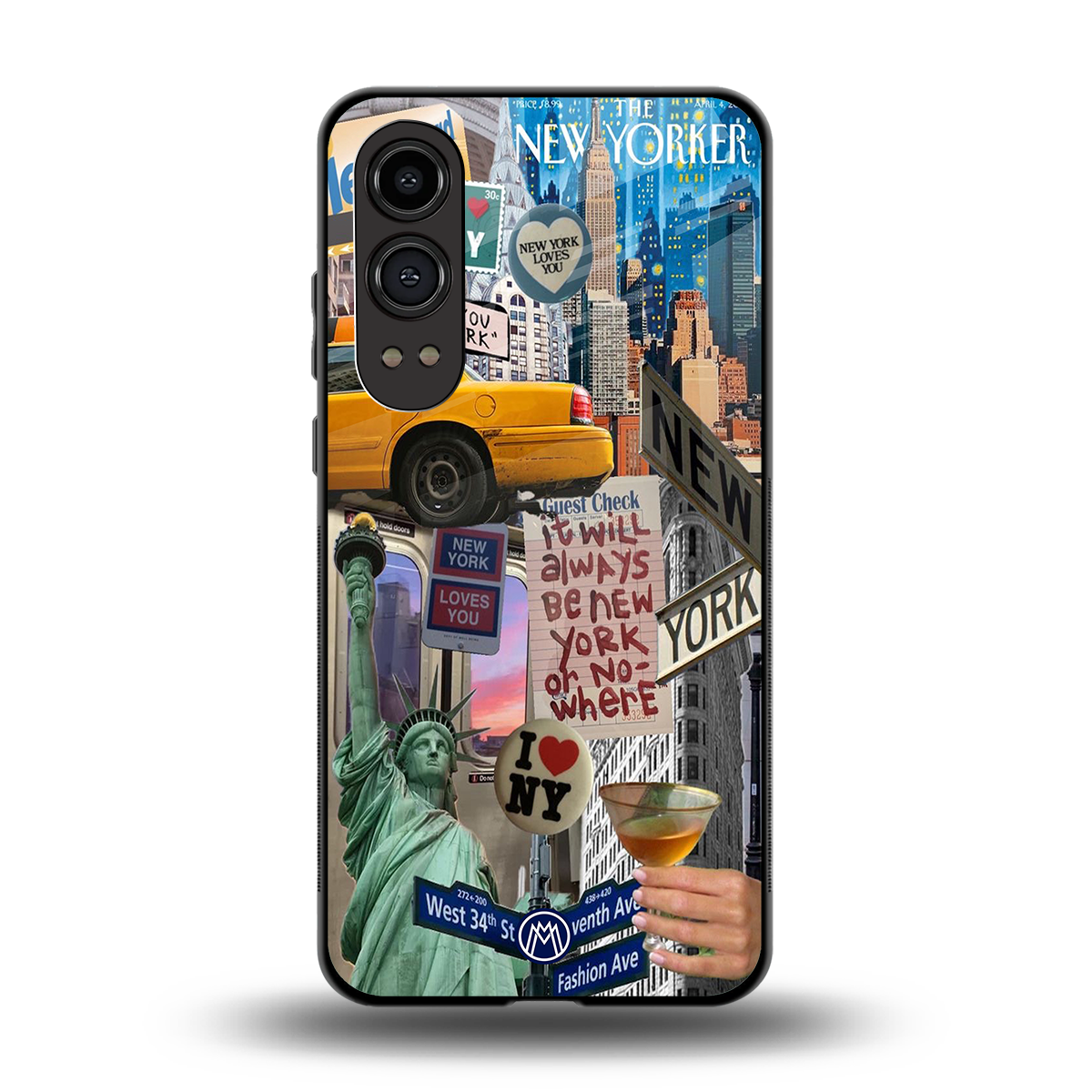 newyorker back phone cover | glass case for oneplus nord ce 4 lite