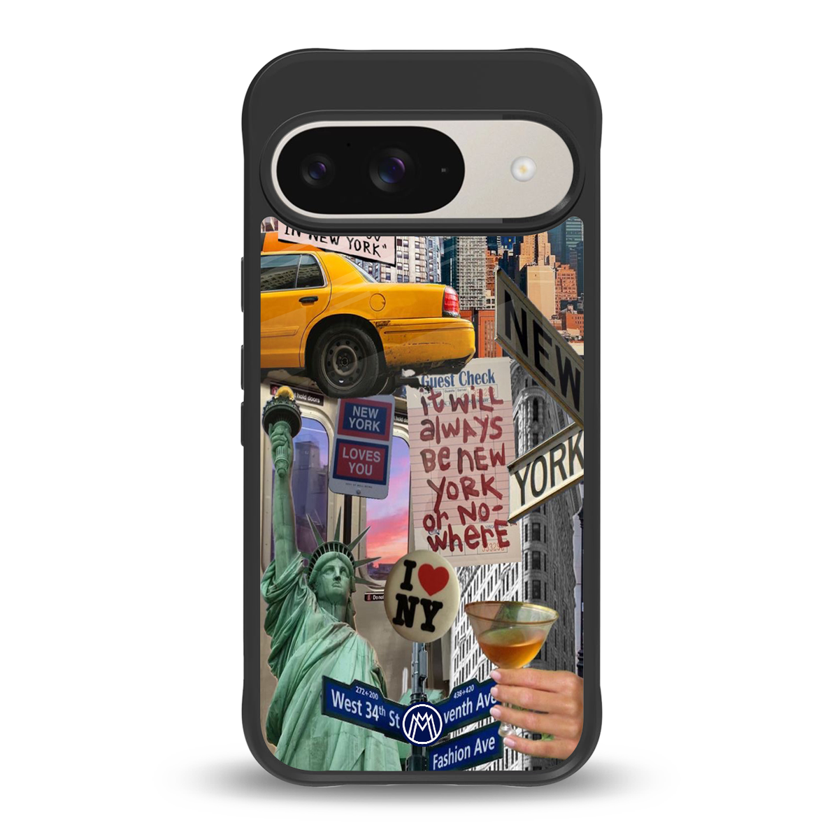 newyorker back phone cover | glass case for google pixel 9