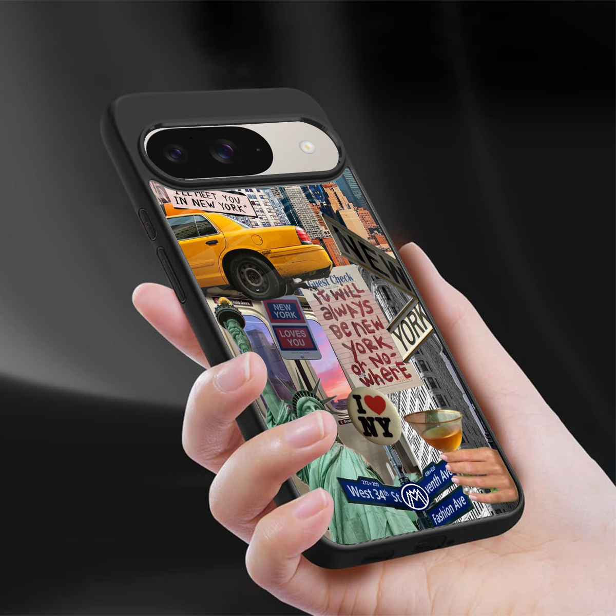 newyorker back phone cover | glass case for google pixel 9